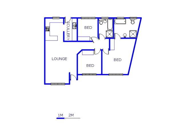 Floor plan of the property in Kempton Park
