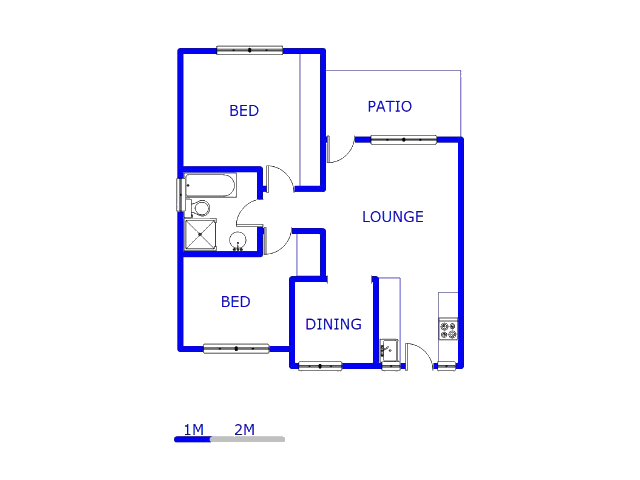 Floor plan of the property in Meyersdal