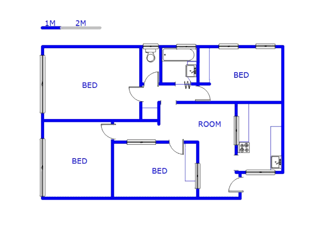Floor plan of the property in Arcadia