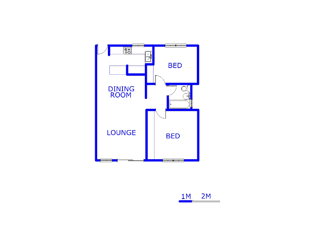 Floor plan of the property in Rietfontein
