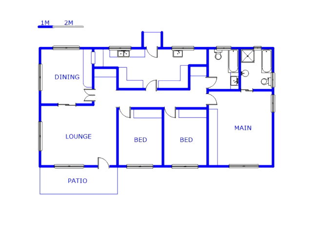 Floor plan of the property in Port Edward