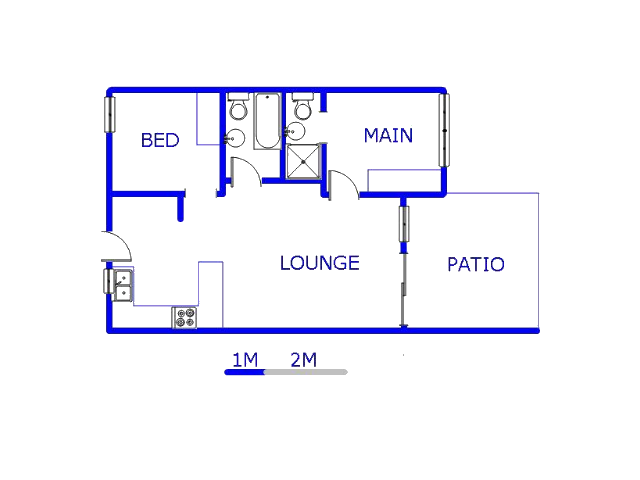 Floor plan of the property in Comet