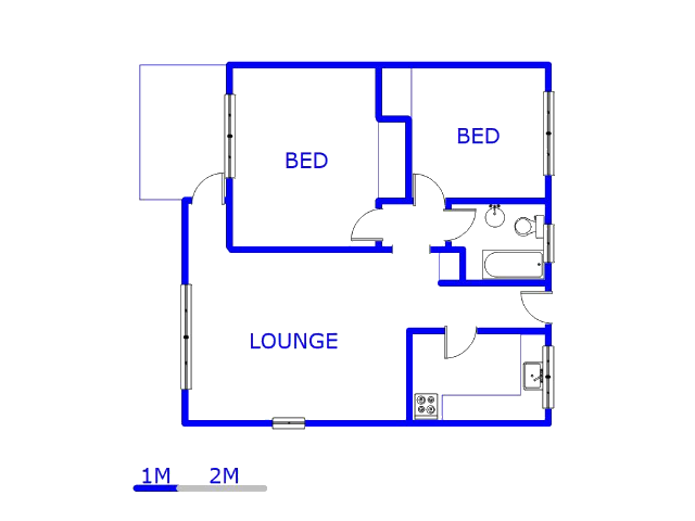 1st Floor - 78m2 of property for sale in Florida