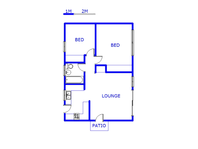 Floor plan of the property in Bellair - DBN