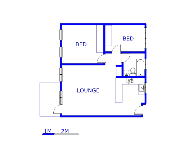 Floor plan of the property in Groblerpark