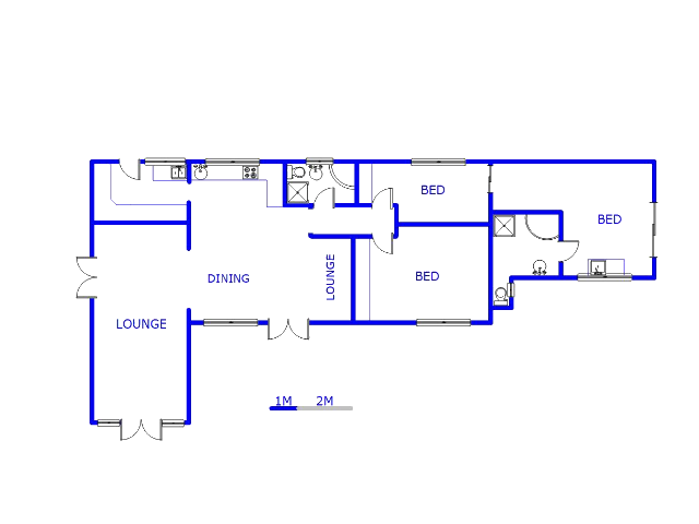Floor plan of the property in Magaliesburg