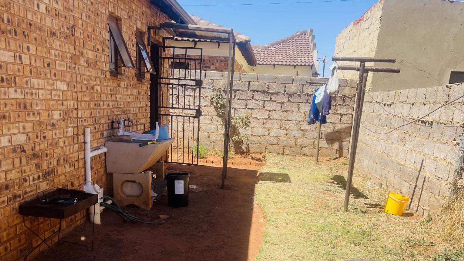 Backyard of property in Protea Glen