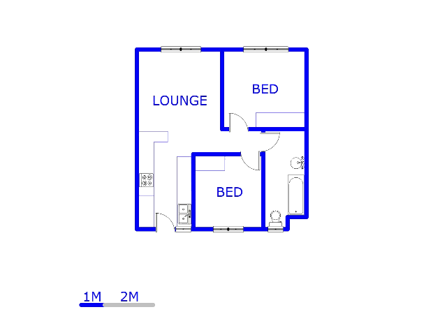 Floor plan of the property in Pretoria North