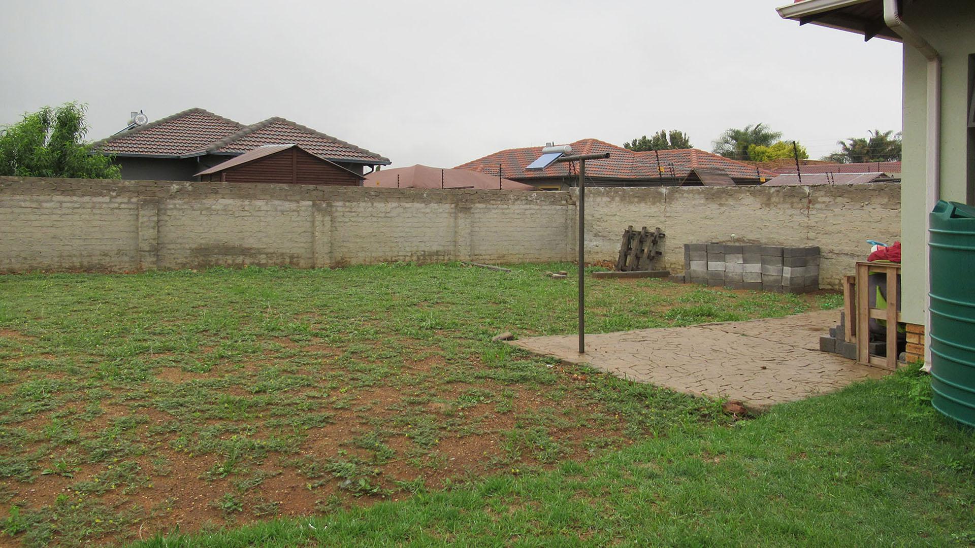 Backyard of property in Azaadville Gardens