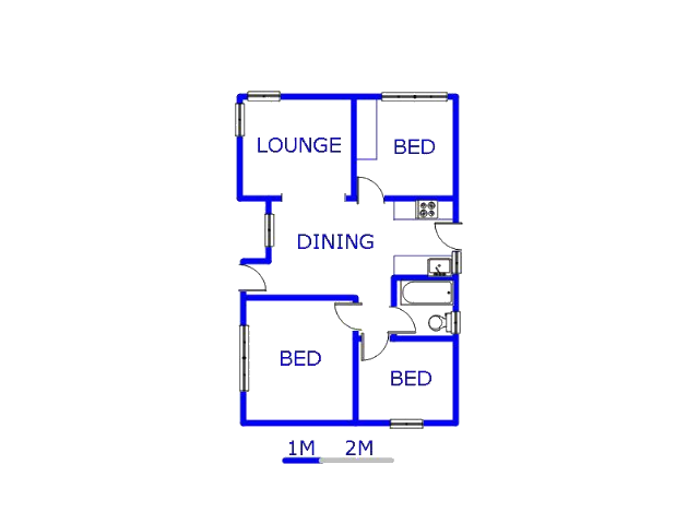 Floor plan of the property in Crystal Park