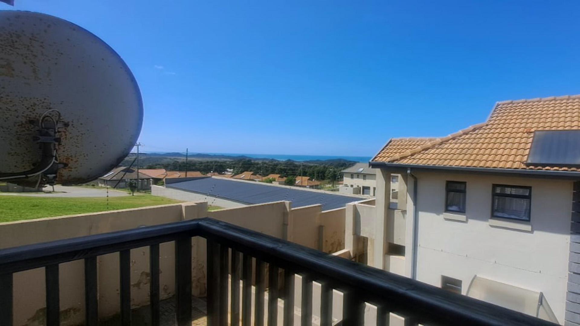 Balcony of property in Kidds Beach