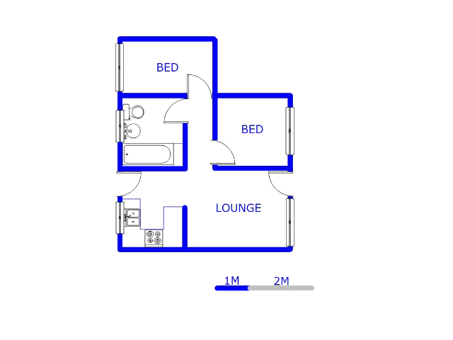 Floor plan of the property in Lovu