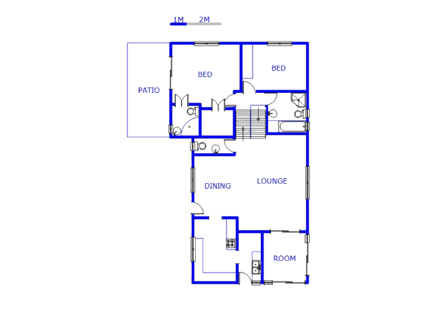 Floor plan of the property in Amanzimtoti 