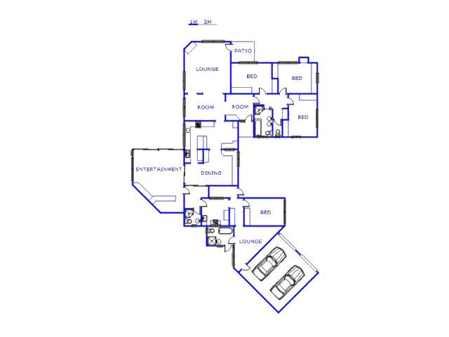 Floor plan of the property in Three Rivers