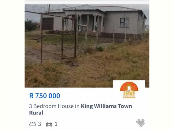 3 Bedroom House for Sale For Sale in King Williams Town - MR695588