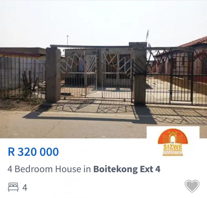 4 Bedroom House for Sale For Sale in Boitekong - MR695593