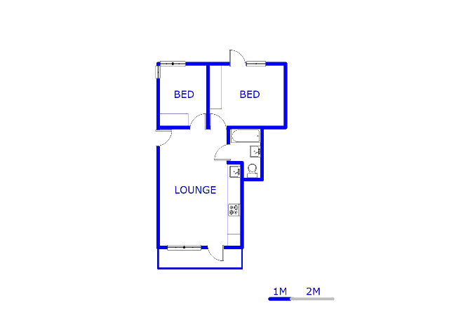 Floor plan of the property in Gezina