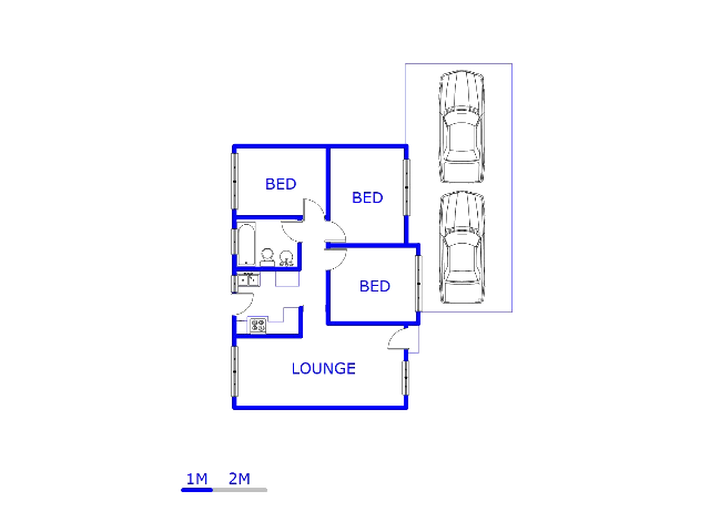 Floor plan of the property in Mabopane