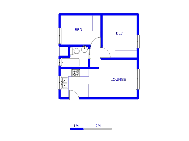Floor plan of the property in Belhar