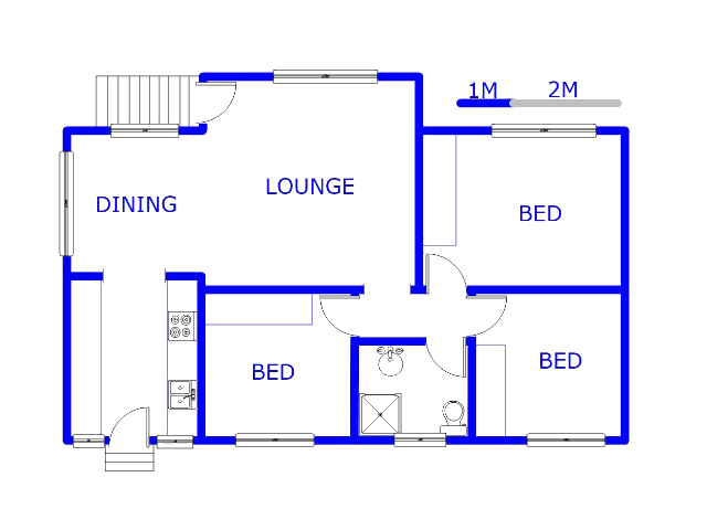 Floor plan of the property in Edendale-KZN