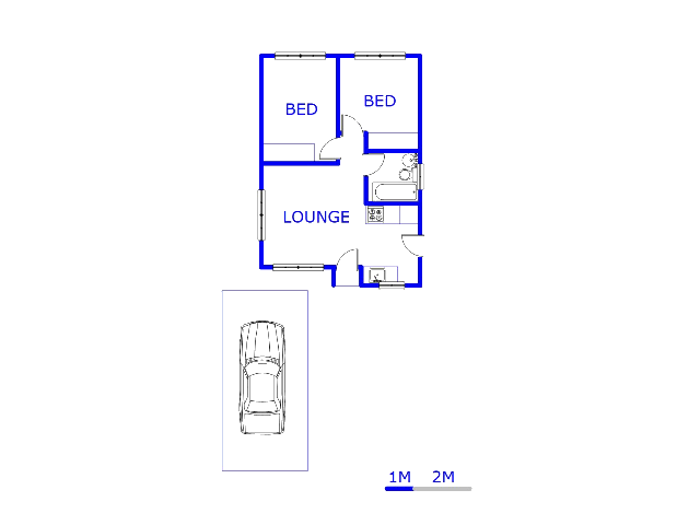 Floor plan of the property in Soshanguve East