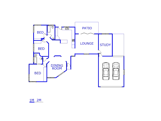 Floor plan of the property in Noordwyk