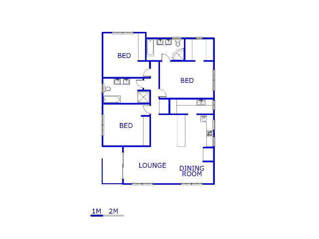 Floor plan of the property in Elandspark