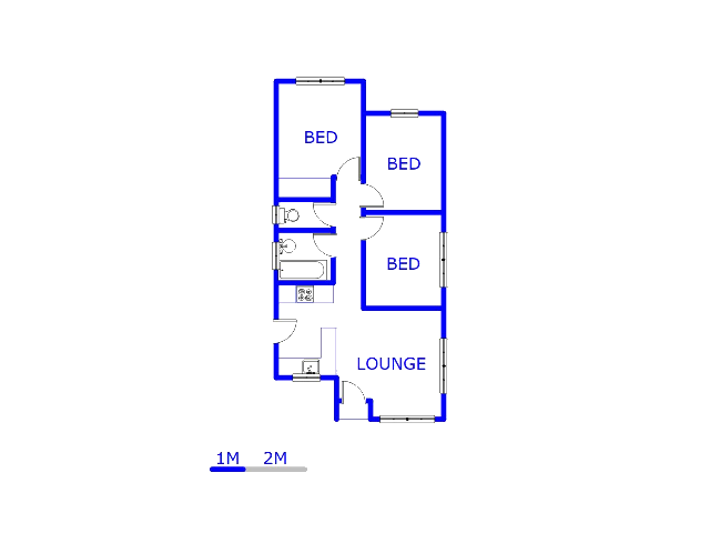 Floor plan of the property in Soshanguve East