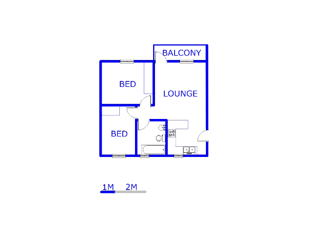 Floor plan of the property in Montana Tuine