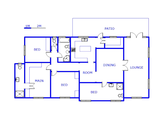 Floor plan of the property in Glen Park 