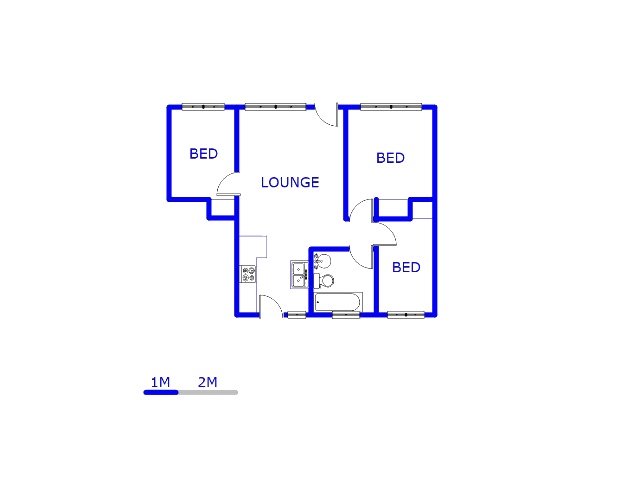 Floor plan of the property in Pretoria North
