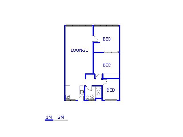 Floor plan of the property in Sunnyside
