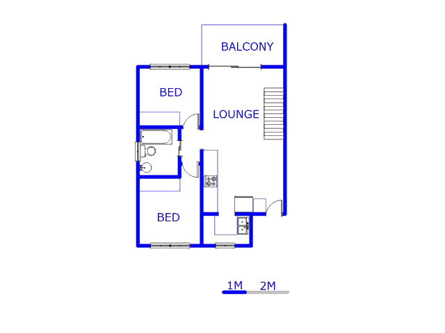 Floor plan of the property in Noordhang