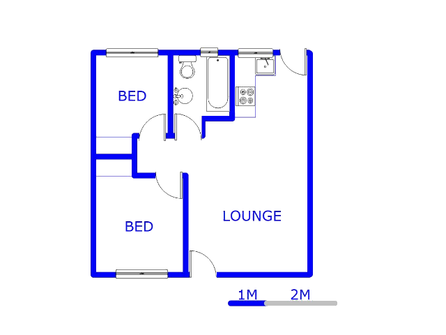 Floor plan of the property in Finsbury