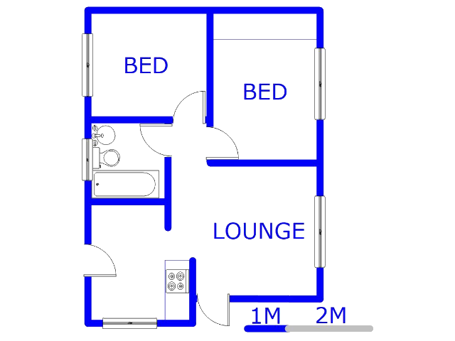 Floor plan of the property in Mapetla