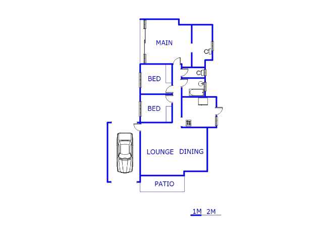 Floor plan of the property in Protea Glen