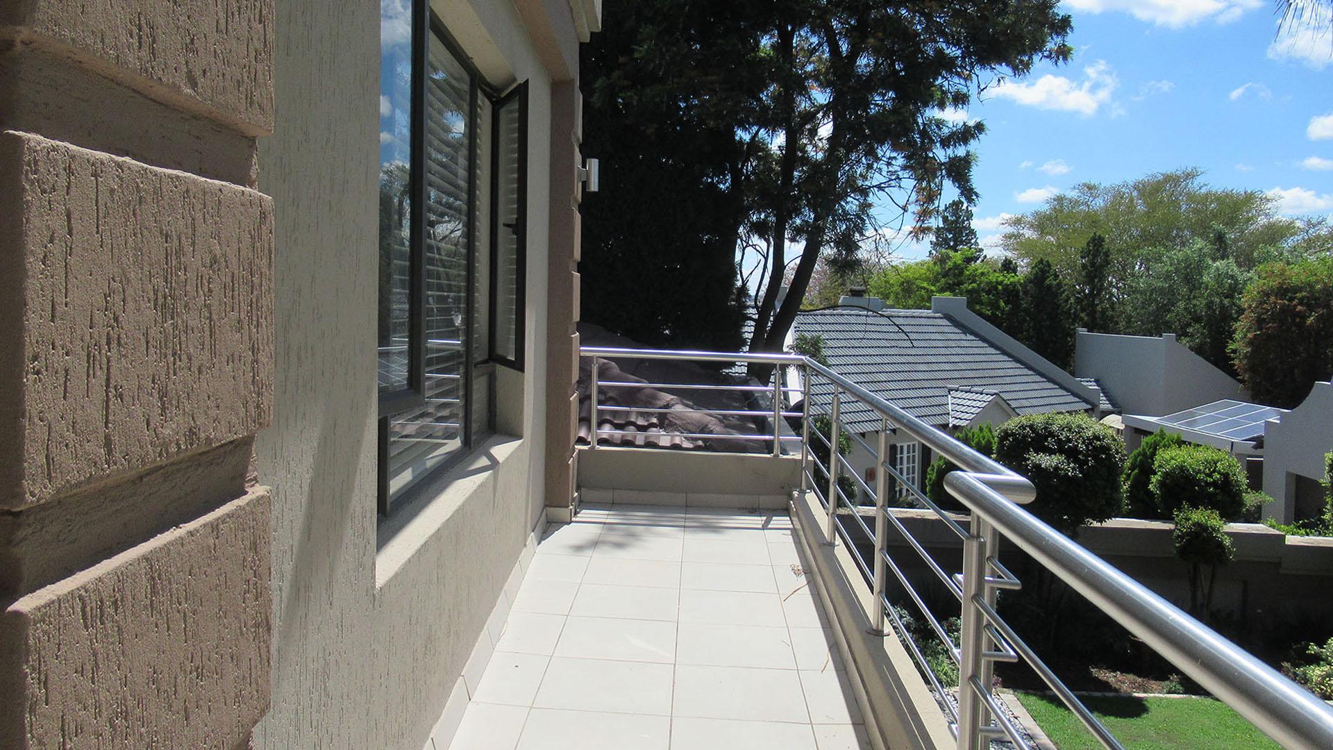 Balcony of property in Fourways