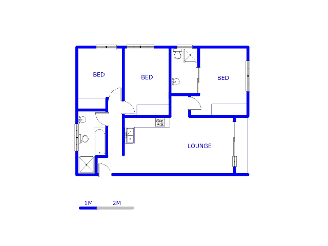 Floor plan of the property in Zwartkoppies