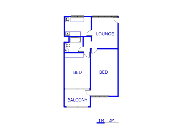Floor plan of the property in Bedford Gardens