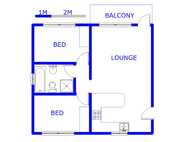 Floor plan of the property in Chloorkop
