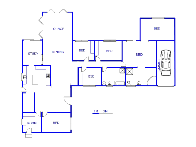 Floor plan of the property in Fourways
