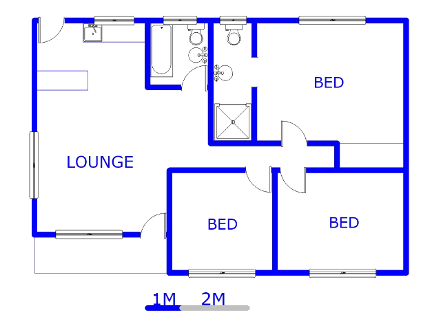 Floor plan of the property in Pietermaritzburg (KZN)