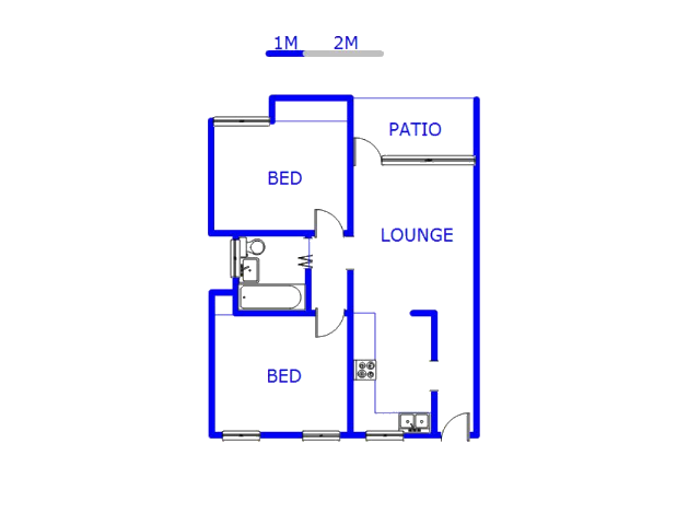 Floor plan of the property in Vanderbijlpark