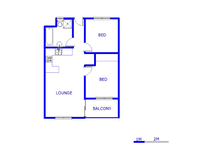 Floor plan of the property in Glen Austin AH (Midrand)