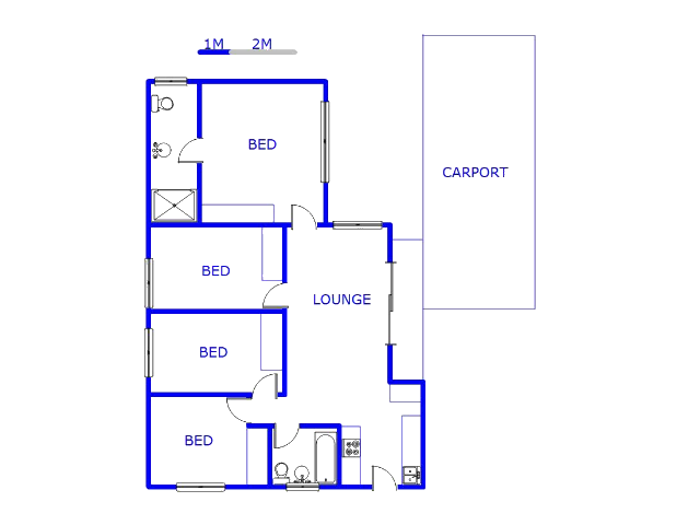 Floor plan of the property in Soshanguve East