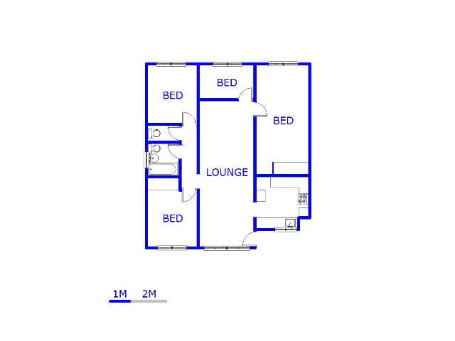 Floor plan of the property in Gezina