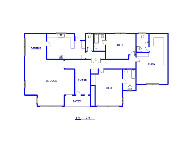 Floor plan of the property in Pinetown 