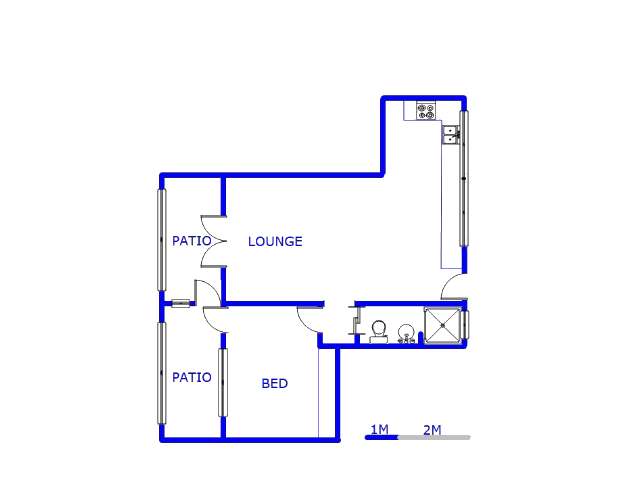 Floor plan of the property in Sydenham  - DBN