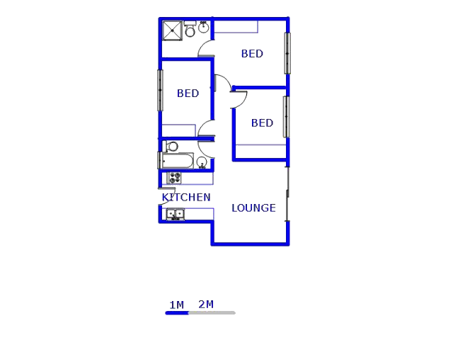 Floor plan of the property in Albertsdal