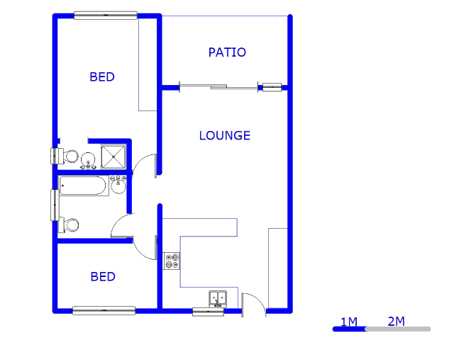 Floor plan of the property in Bergbron
